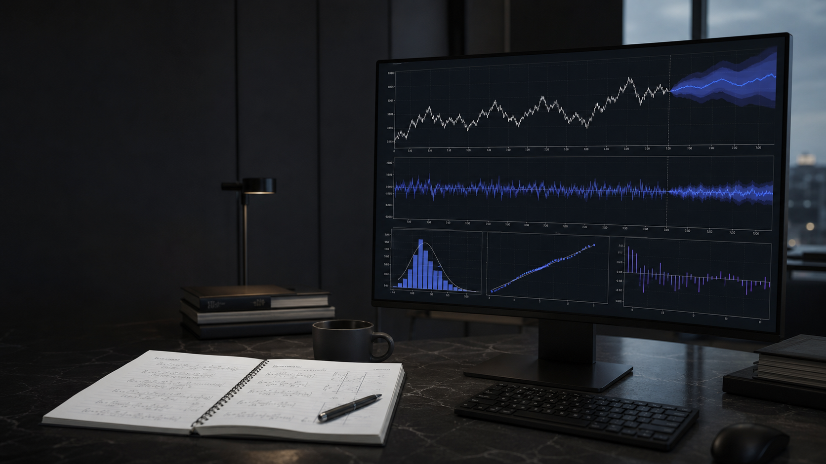 ARIMA statistical forecasting visualization in a professional market research environment